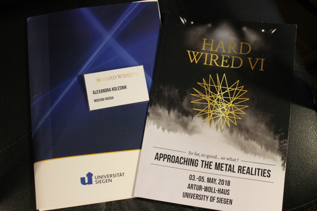 Alexandra Kolesnik participated in a conference on heavy metal studies at the University of Siegen